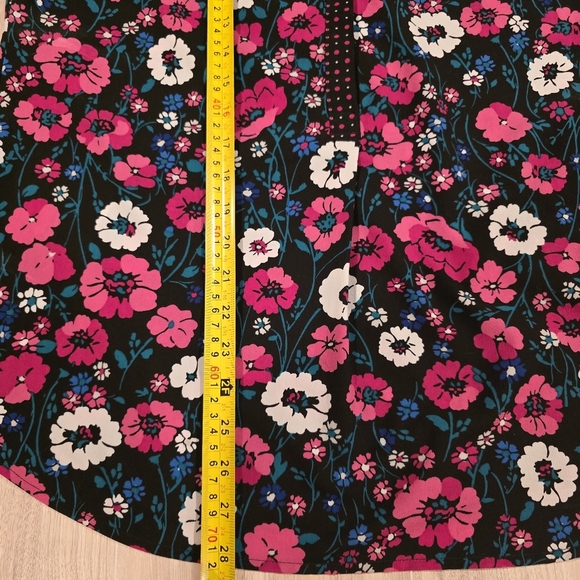 JONES NEW YORK Signature Women's Black Multicolor Floral Long Sleeve Blouse SZ M - Picture 11 of 11